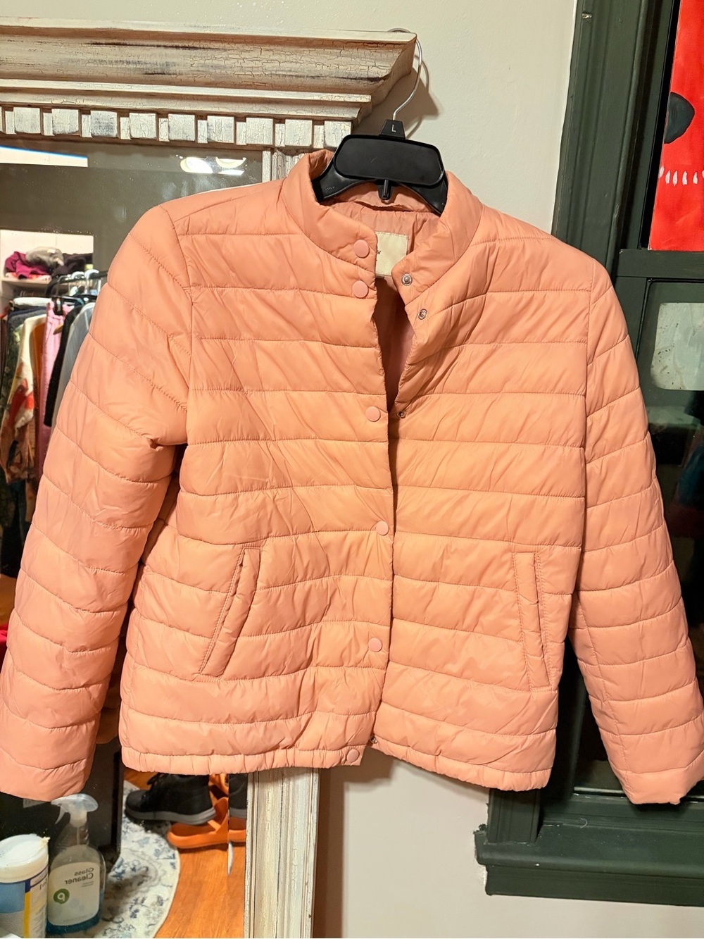 Lightweight Quilted Jacket in Light Pink